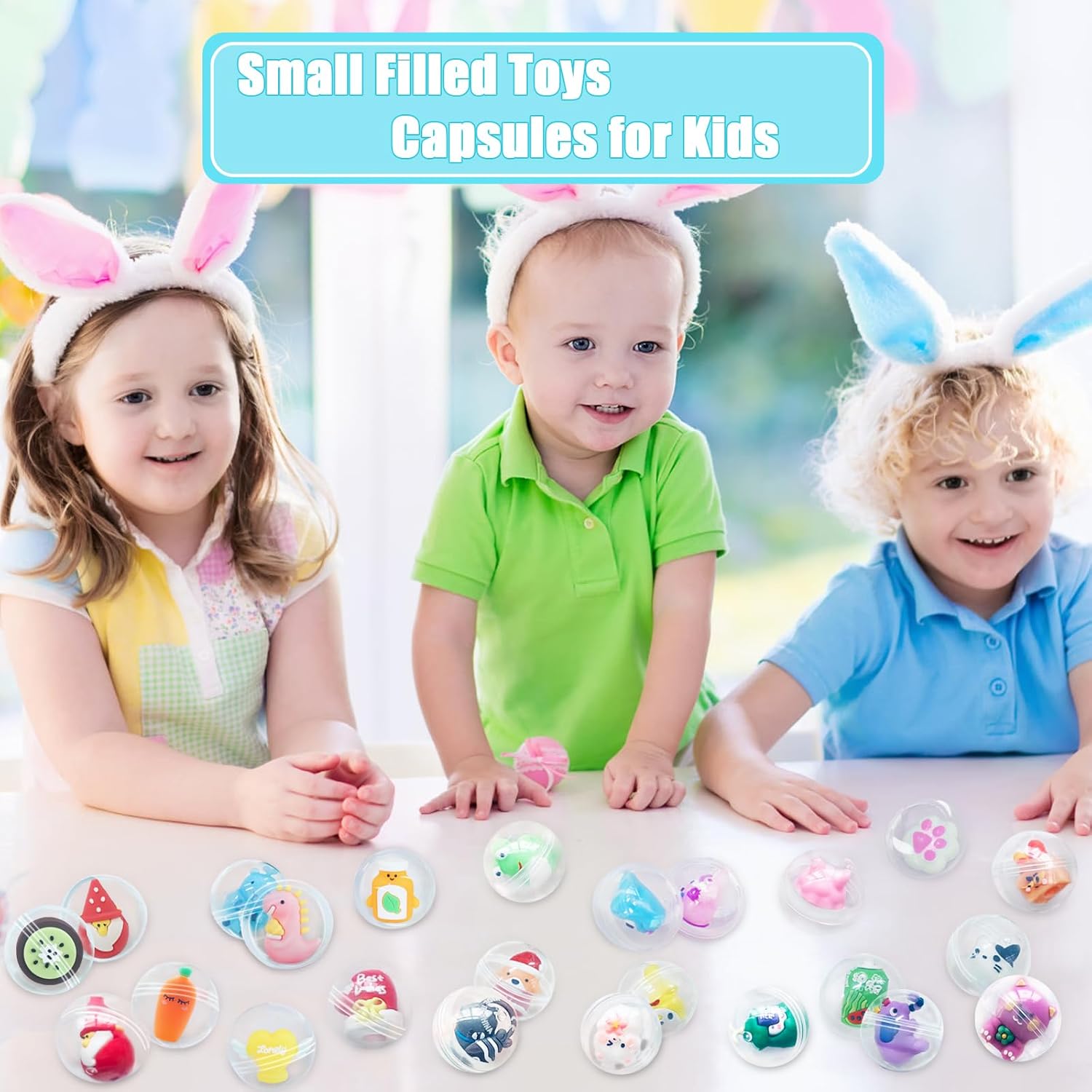 100 Pcs Mini Pencil Toppers with Capsule Toys,Cute Cartoon Pen Toppers,Filled Pencil Charms for Kids,Back to School,Student Rewards,Classroom Prizes,Gift,Vending Machine,Gumball Machine Capsules