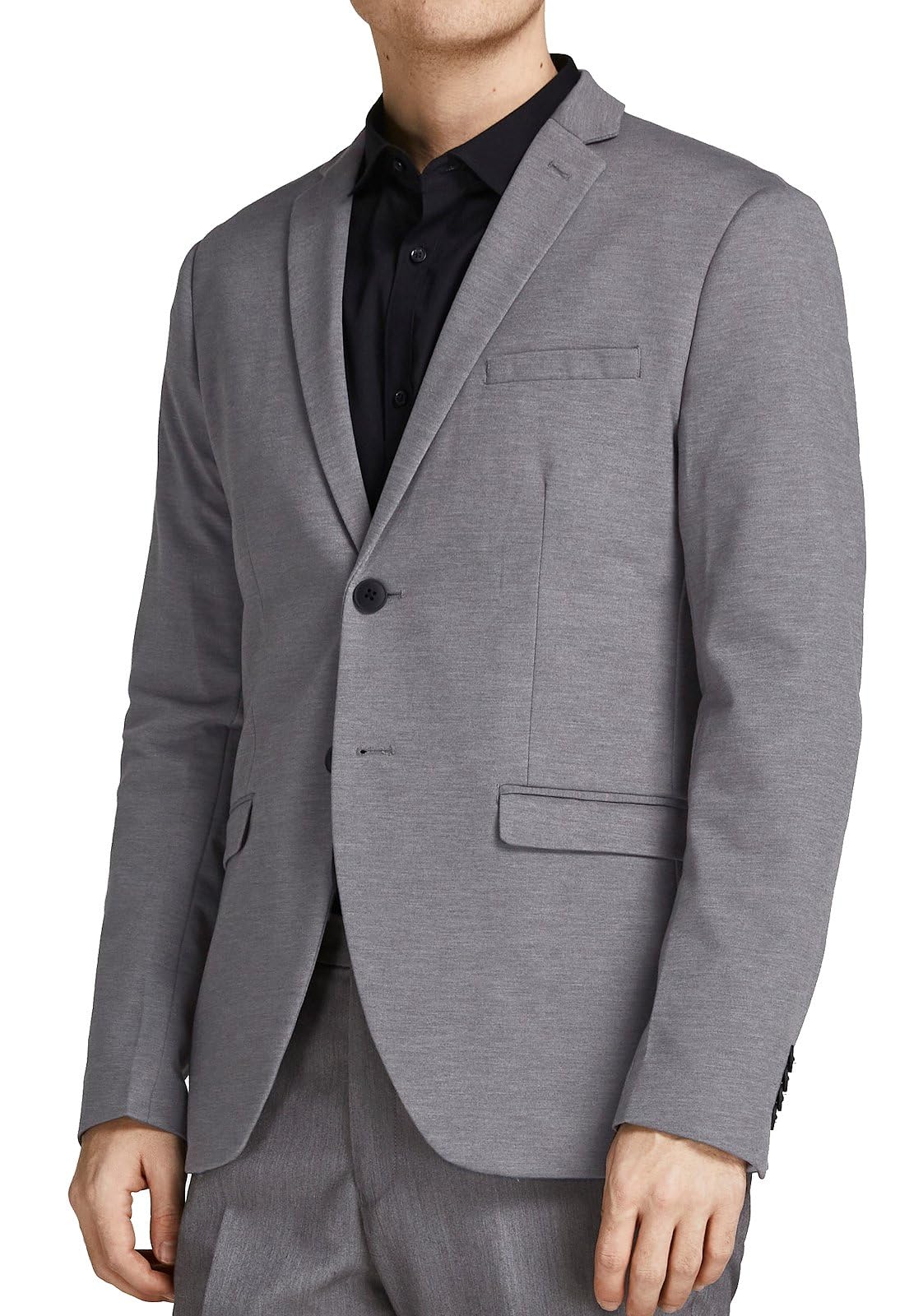 Jack & Jones Men's Jprfranco Noos Blazer, Light Grey Melange, 46 UK