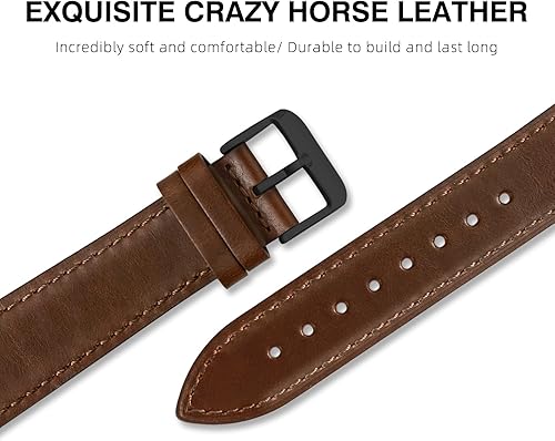 Miniatura 3 de Ritche Correa de reloj de cuero de liberación rápida para hombres y mujeres, correa de reloj de 0.79 pulgadas, 0.78 pulgadas, 0.86 pulgadas,