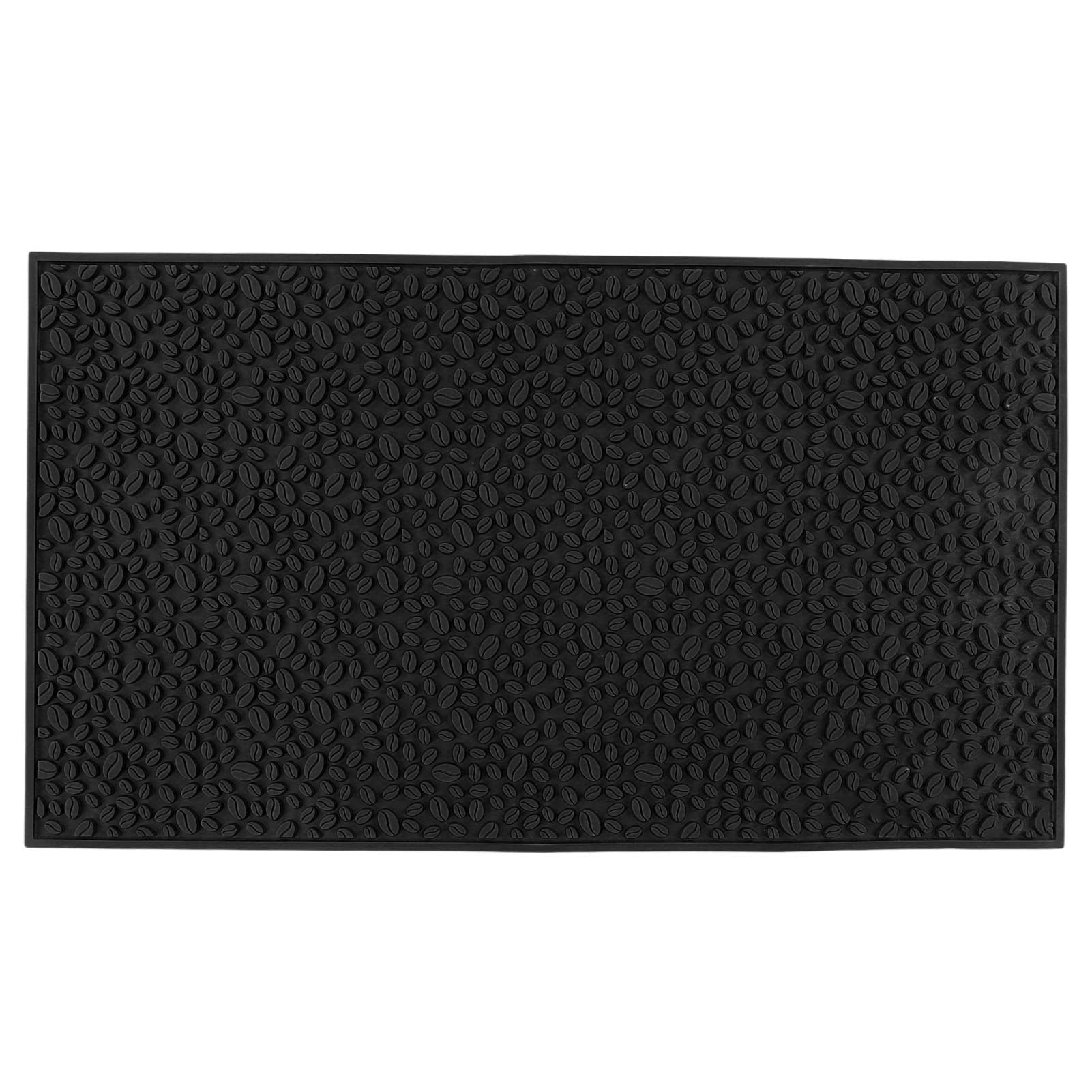 Alfombrilla para Derrames de Barra de PVC de 70x40 Cm, Alfombrilla de Drenaje para Barra Antideslizante, Alfombrilla de Secado Resistente Al Calor, Alfombrilla de Servicio sin Perfume para(negro)