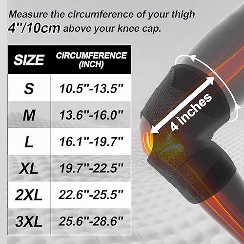 Miniatura 6 de NEENCA Rodillera para dolor de rodilla, soporte de rodilla de compresión con tela de malla de aire, rodillera ajustable con estabilizadores