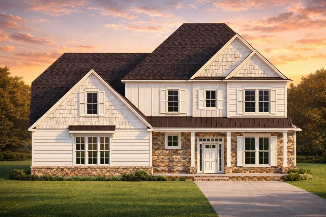 20-1572 HOUSE PLAN - Modern Southern House Plan with Spacious Blueprint Designs