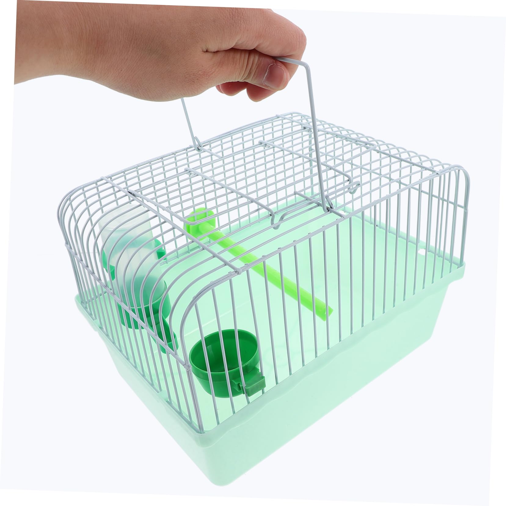 VANZACK Portable Vogelkäfig Für Sittiche Geräumiger Transportkäfig Mit Sitzstange Futterbox Und Wasserflasche Für Und Ausflüge Mit Kleinen Haustieren
