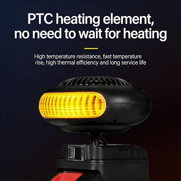 Battery Powered Space Heater, Battery Operated Heaters For Indoors, Dual USB, With 3000mah Rechargeable Batteries, Wireless, Portable, Silent, And Anti-Tilt Design For Cars/Camping (5-cell *2) - 4