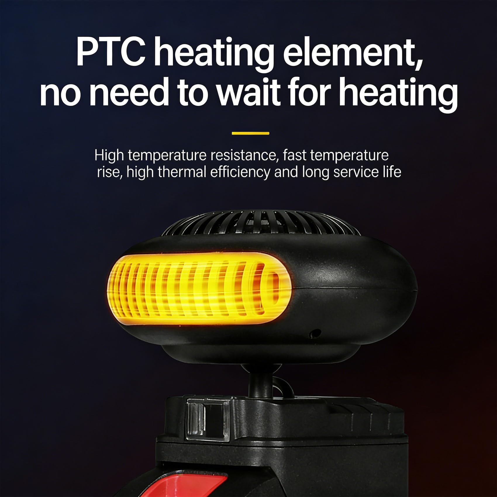 Battery Powered Space Heater, Battery Operated Heaters For Indoors, Dual USB, With 3000mah Rechargeable Batteries, Wireless, Portable, Silent, And Anti-Tilt Design For Cars/Camping (5-cell *2) — view 4