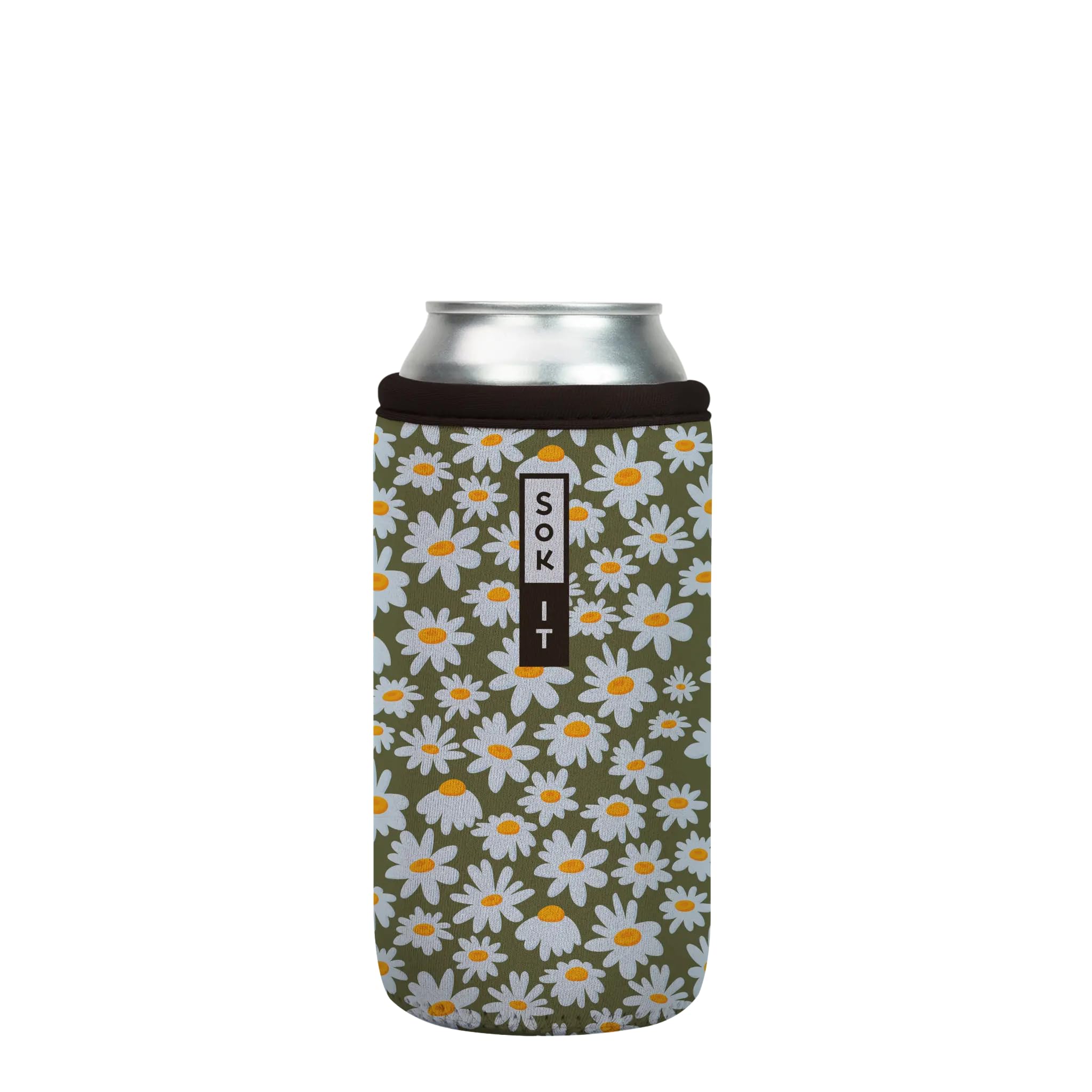 Sok It CanSok Sleeve for Beer & Soda Insulated Neoprene Cover (Chamomile China, 16oz Can Sleeve)