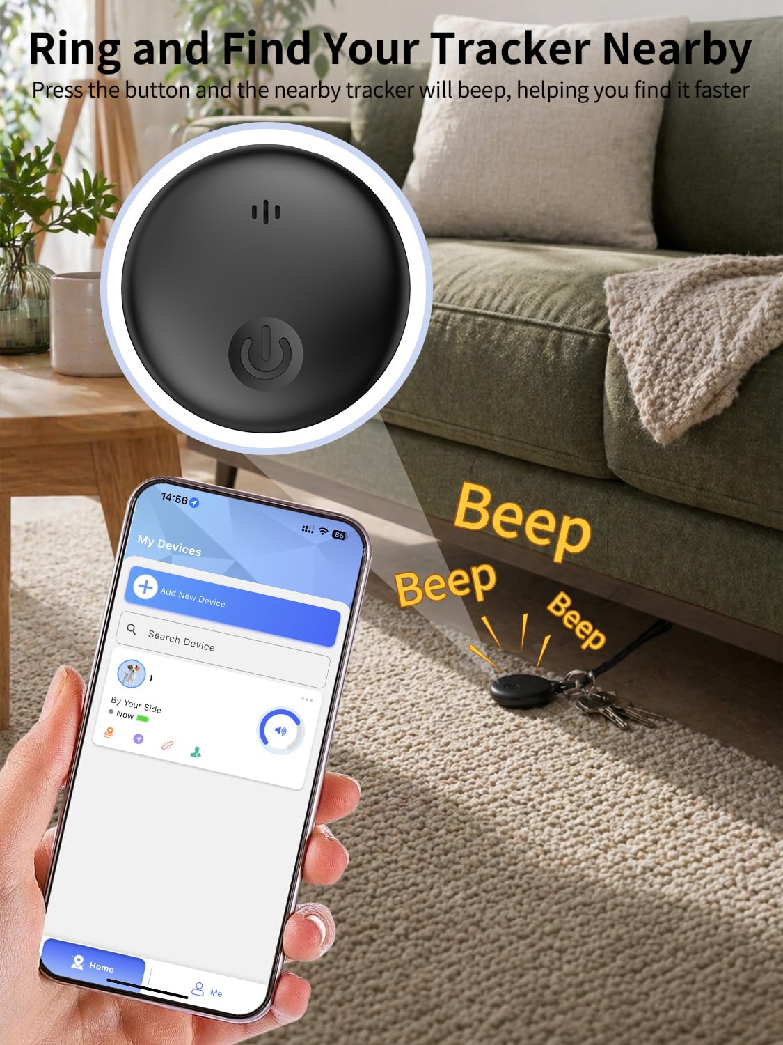 GPS Tracker Auto, Magnetischer GPS Tracker Auto Ohne ABO Kompatibel mit iOS und Android, Globale Positionsverfolgung, IP67 Wasserdicht, 365 Tage Akkulaufzeit, 7-Tägige Fahrzeugspur-Wiedergabe