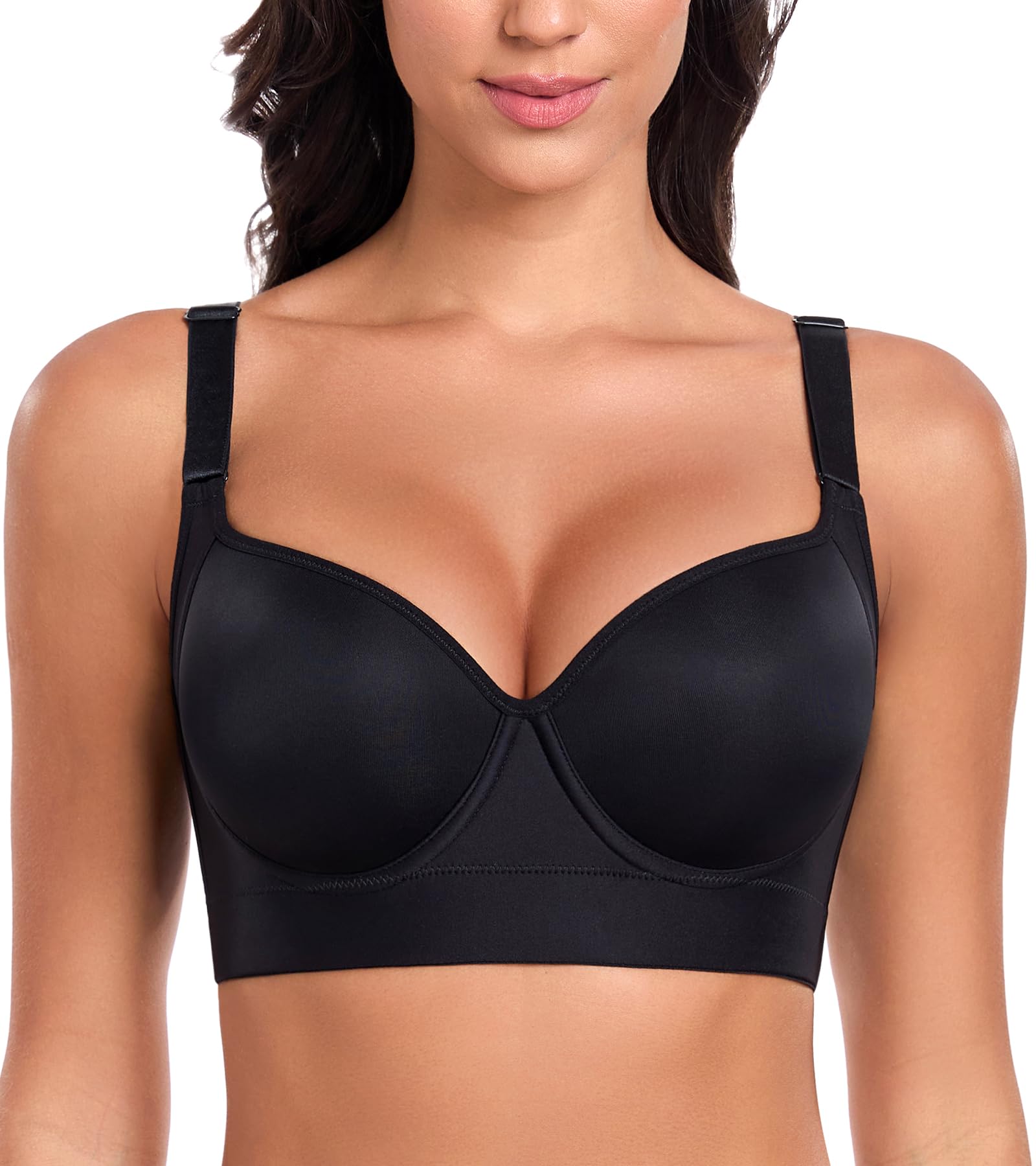 Lemorosy Push Up Bra Full Back Coverage