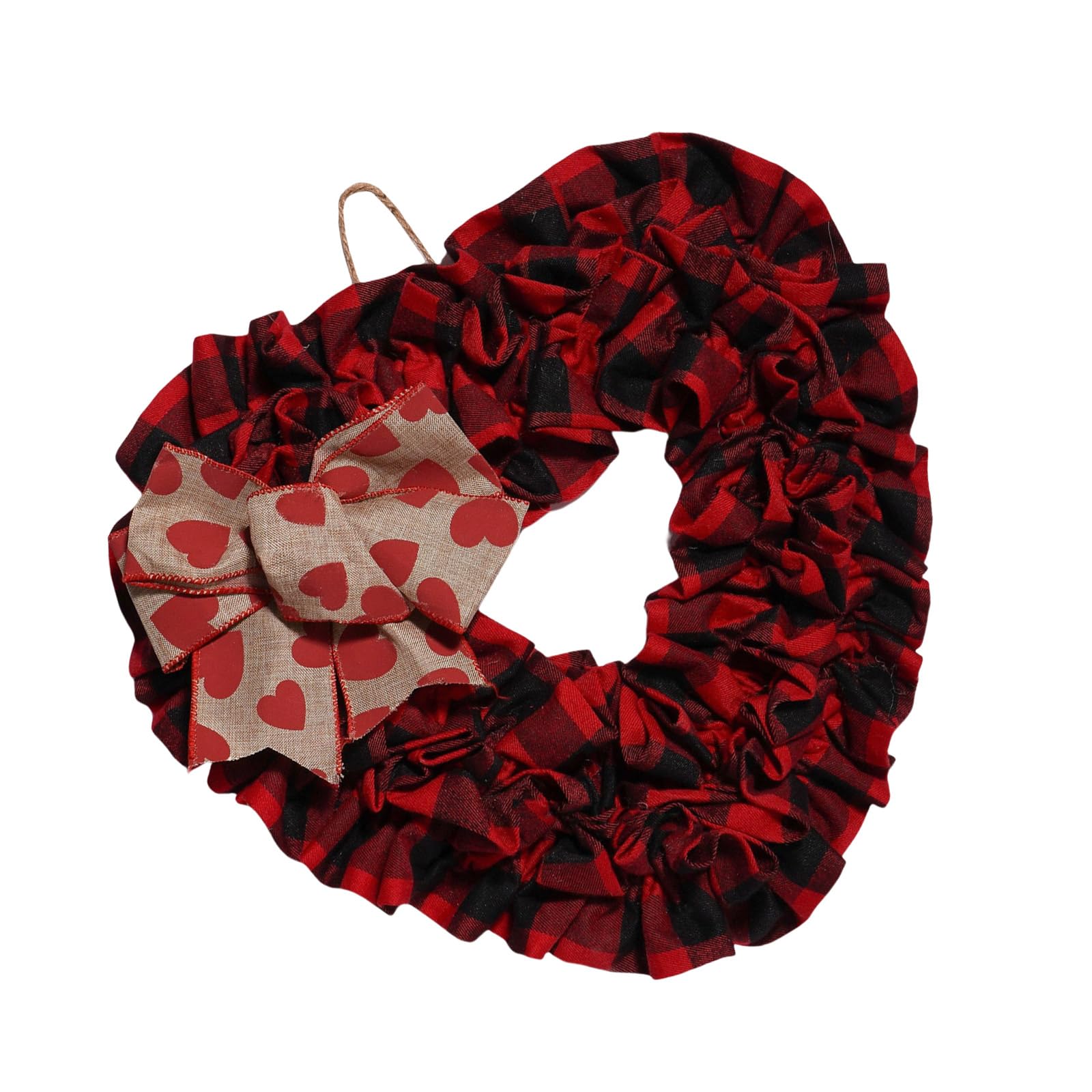 Couronne de Saint-Valentin en cœur artificielle 36cm décor de porte extérieure