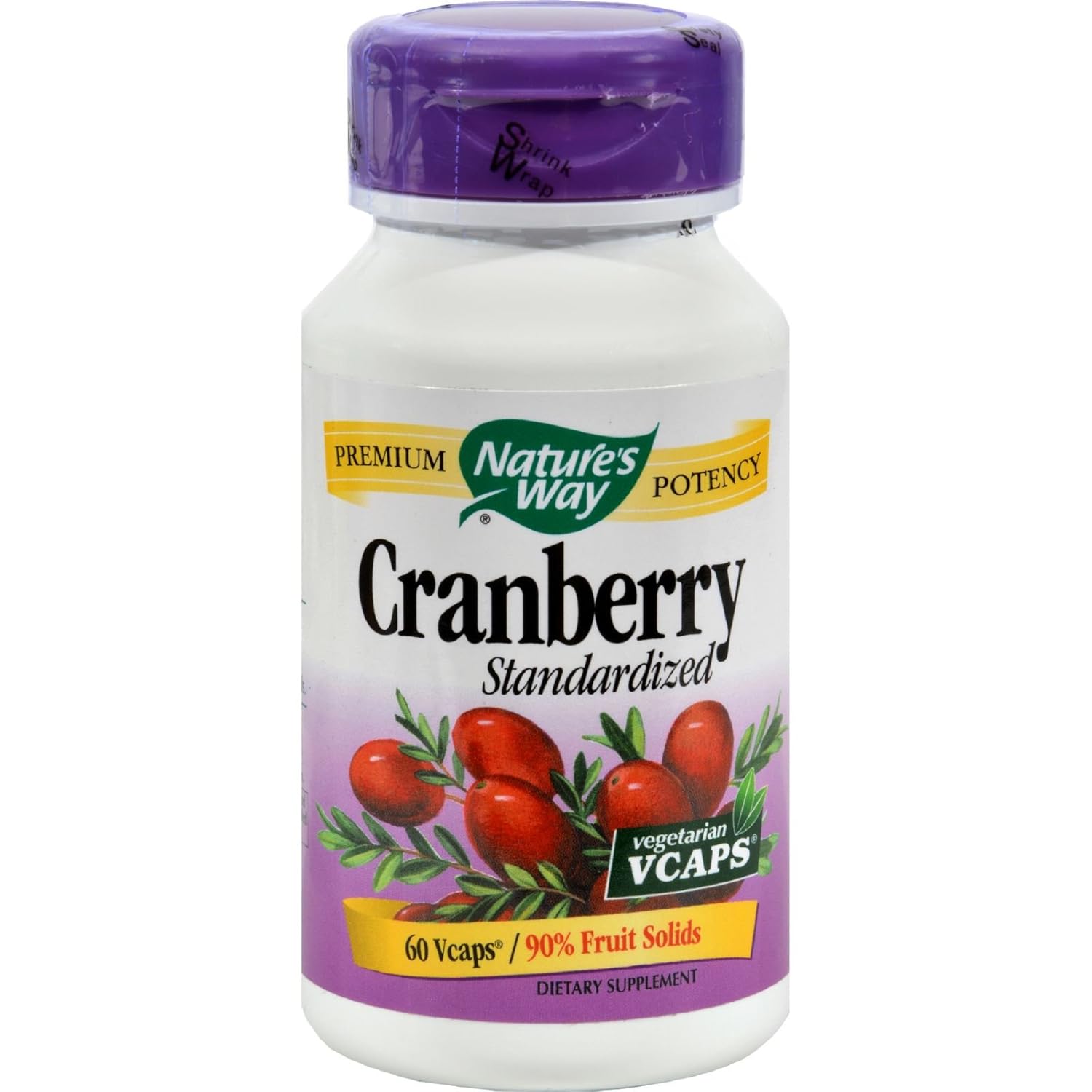 NATURE'S WAY Cranberry Standard Extract, 60 Capsules (Pack of 1) Cranberry Herbal