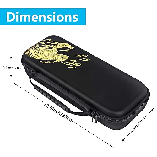 Vista 7 de DEMOORY Hori Split Pad Pro Case, Carry Case for Hori Switch Split Pad Pro Controller, Portable Hard Shell Protective Travel Carrying Bag with