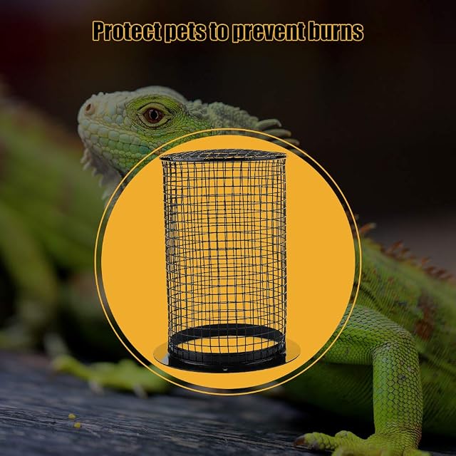Foto 3 de 8 de Anfibios Anti-escaldado Protector Cubiertas de la lámpara para calentar la luz Reptil Calentador Guardia…