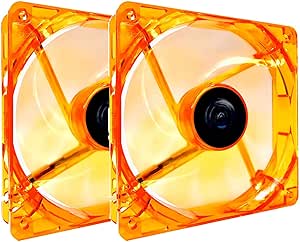 Apevia 120mm Green LED Case Fan 2-Pack - 4pin Molex & 3pin Motherboard Silent PC Cooling Fan