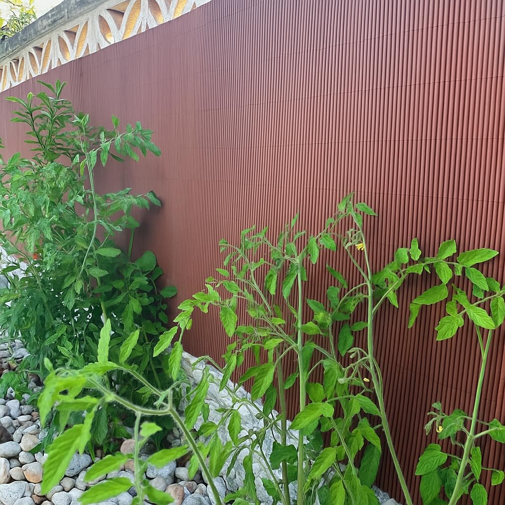 BONERVA Valla Mimbre PVC Marrón 1x3 Metros cañizo ocultacion Jardín y Terraza