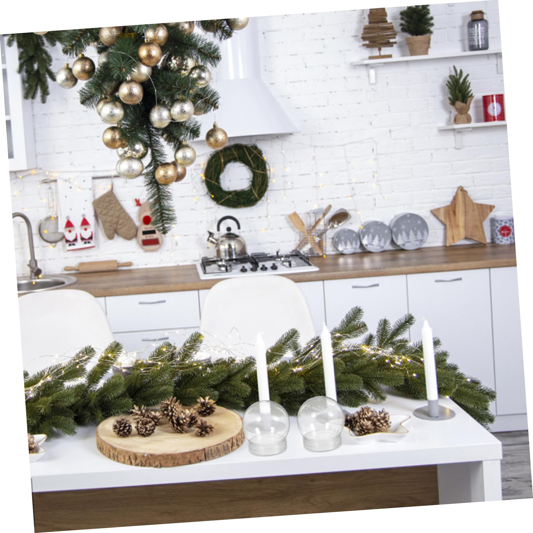 Cabilock 48pièces Boule à Neige Lot de Globes Plastiques Transparents pour Créations De Noël Décorations Personnalisables Et Artisanales