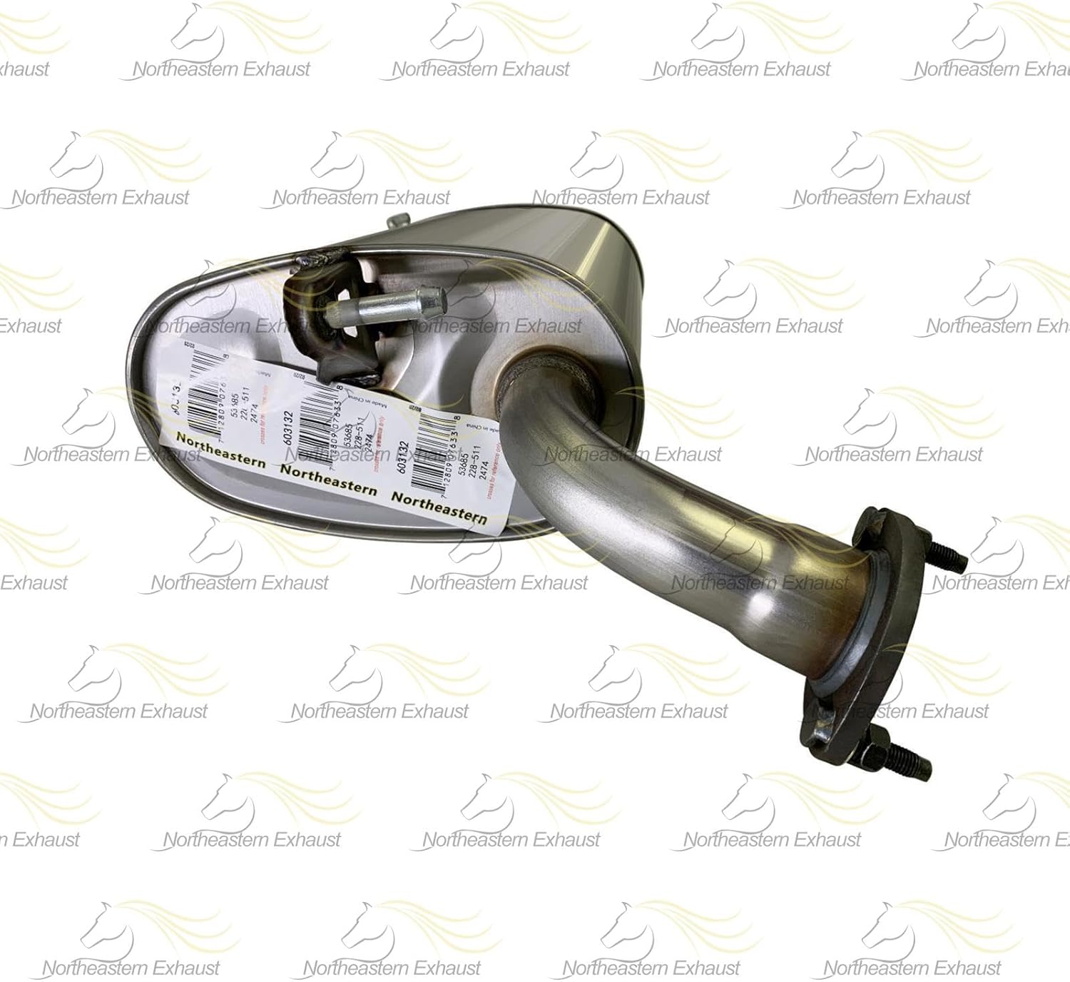 Northeastern Exhaust | Stainless Steel Resonator and Muffler Exhaust System Kit Compatible for Toyota Camry 2007-2011 2.4L | Free Gaskets and Clamp Included | Automotive Replacement Part