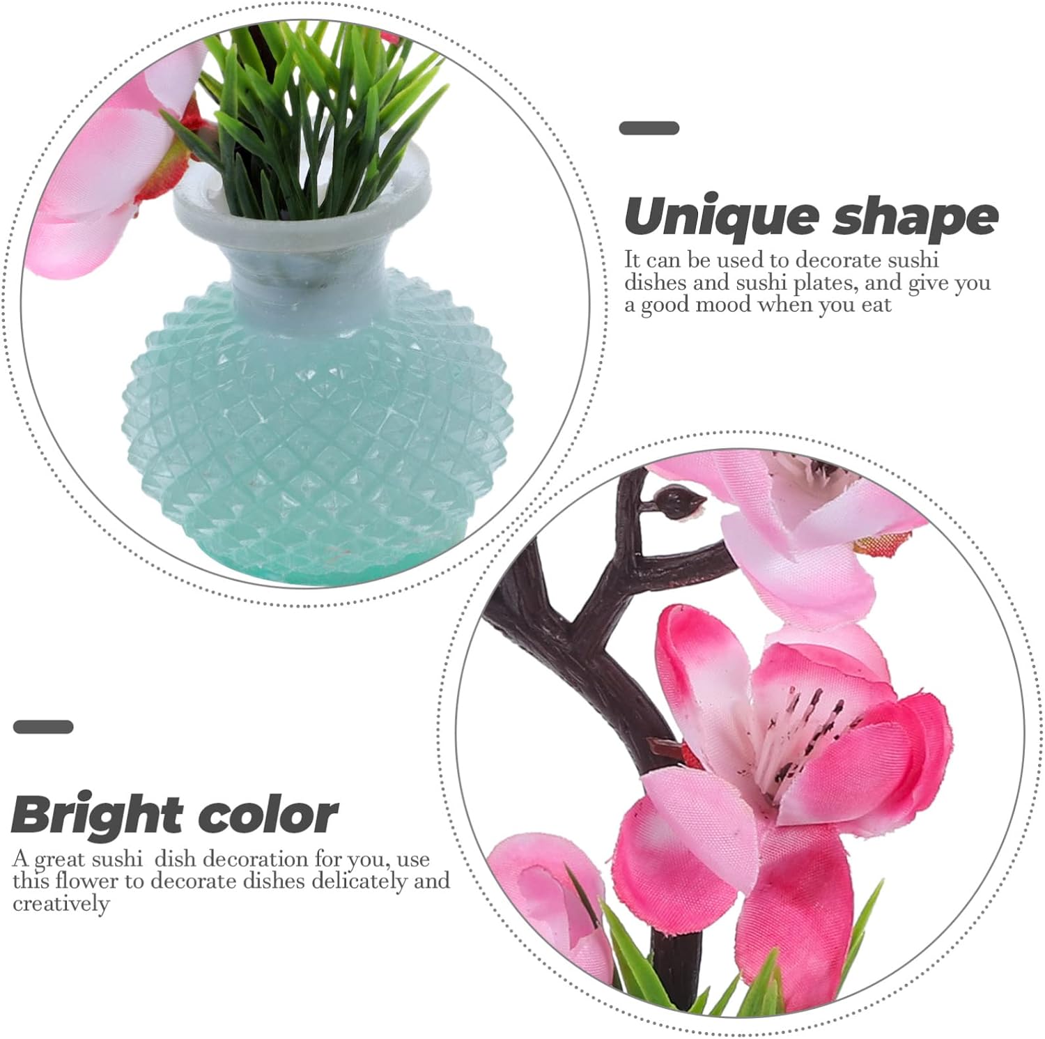 Artificial Plum Blossom Plate Ornament for Sushi Dishes Restaurant Decor