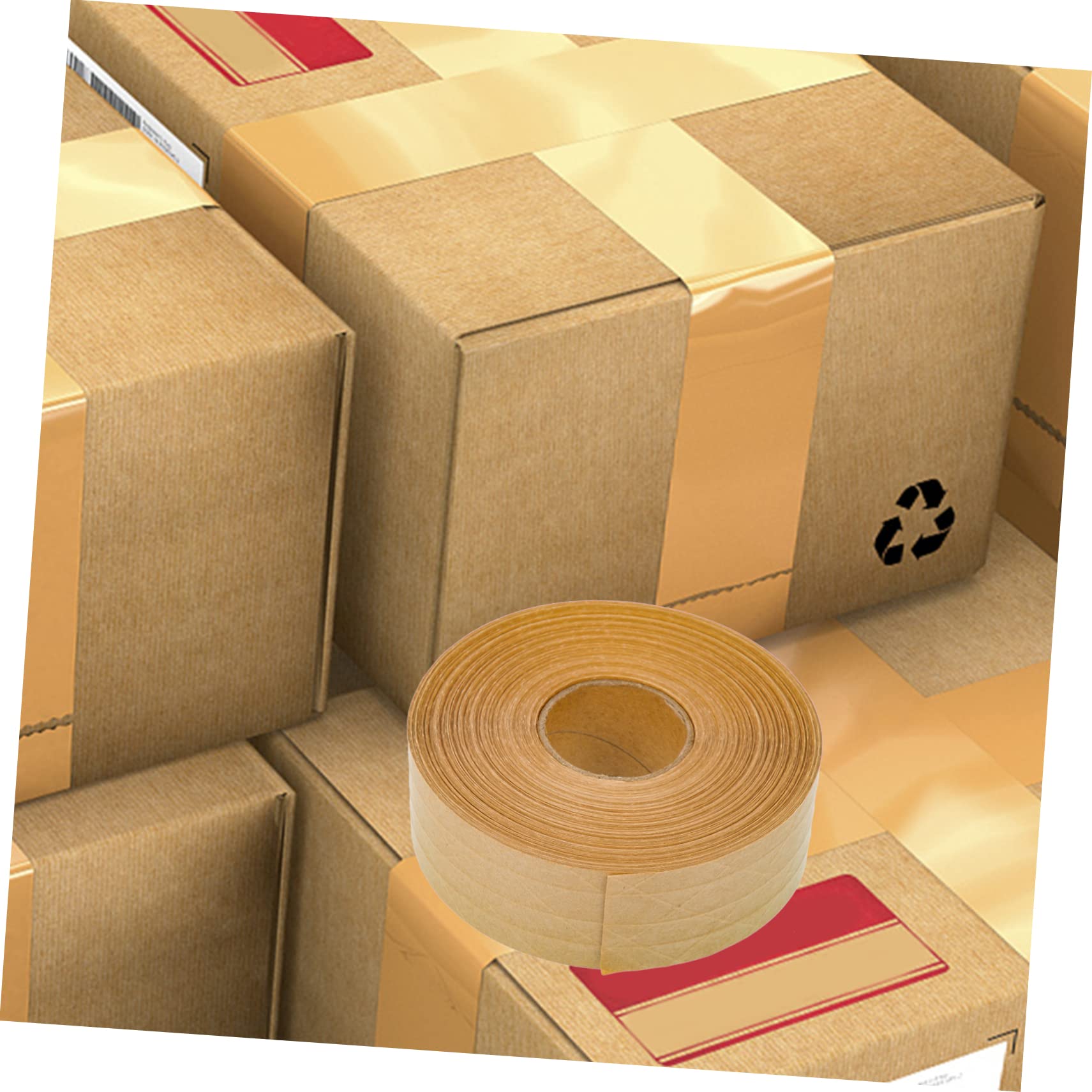 Artibetter 3 Nastro Adesivo Carta Kraft Nastro Sigillante Autoadesivo Scrivibile Resistente Imballaggi Scatole