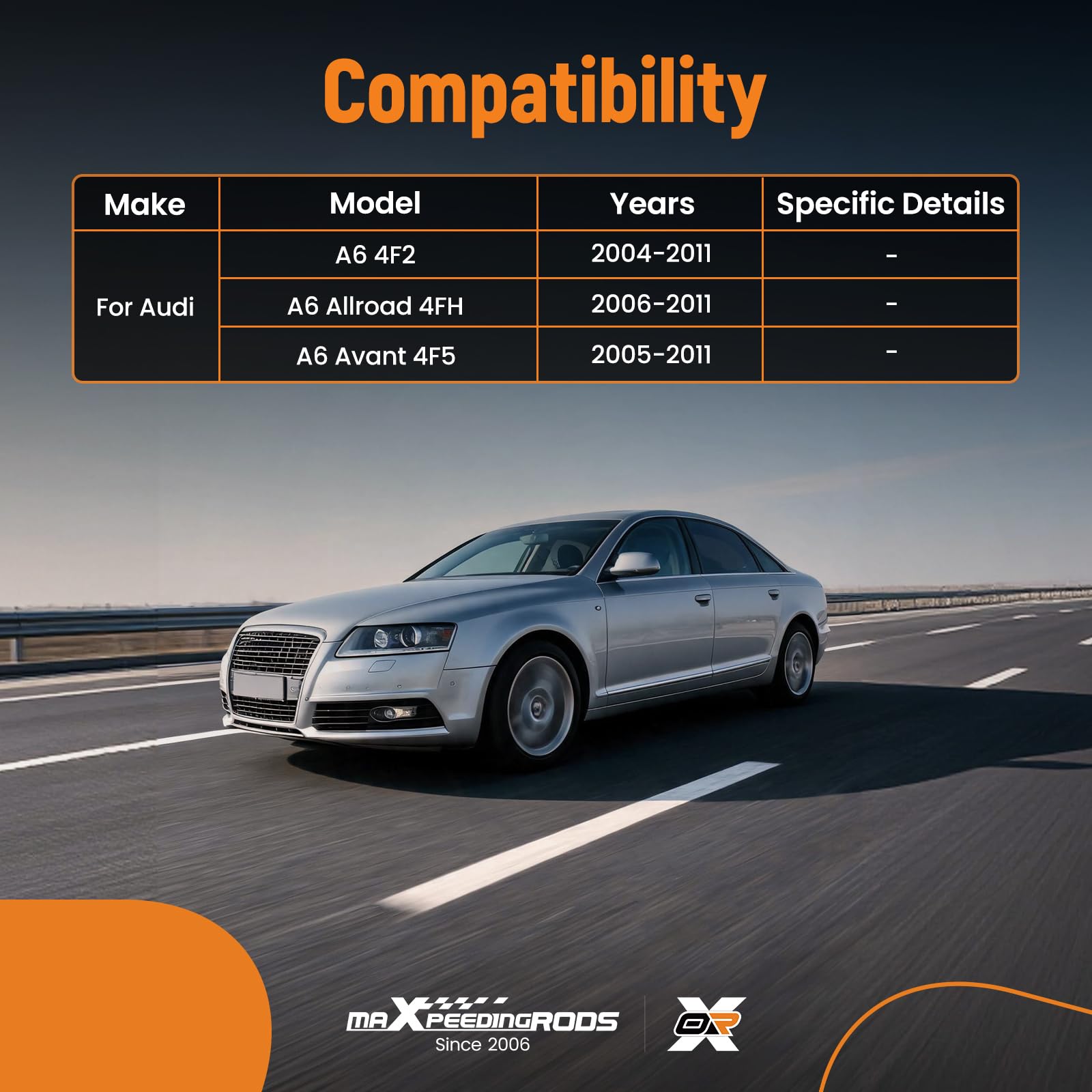 maXpeedingrods Juego de 4 brazos de suspensión para Audi A6 Allroad Avant 4 F