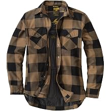 ScorpionEXO Covert Womens Motorcycle Flannel Riding Shirt with Pockets for Optional CE Rated Armor Sand - Medium