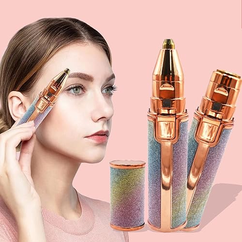 Depilación facial para mujer 2 en 1 recargable por USB de precisión eléctrica sin dolor recortadora de vello de nariz removedor de vello impecable