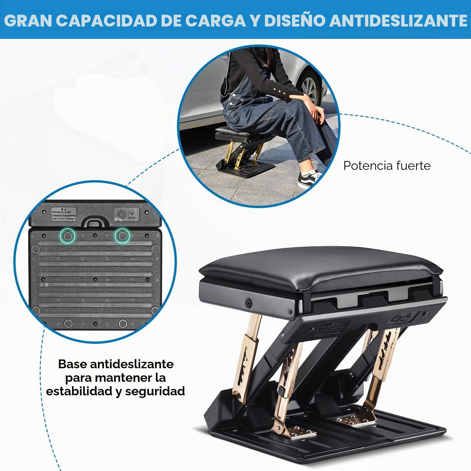 Reposapies de Oficina, Reposa pies Trabajo Oficina con Altura Regulable, Reposa pies Escritorio Ergonómico con Cojín Suave, Función de Masaje, Carga de 55kg, Adecuado para el Hogar, la Oficina