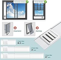 Vista 3 de Kit de ventilación para ventana de secadora Daisypower, kit de ventilación de ventana ajustable con cubierta de ventilación para exterior, campana