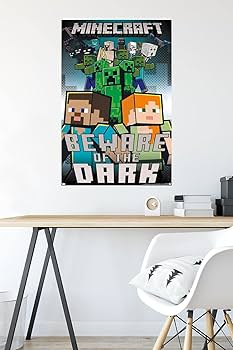 Amazon.co.jp: Trends International Minecraft - Beware Of The Dark