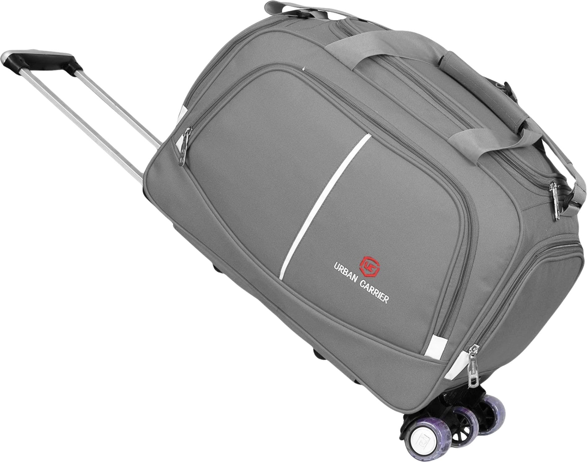 Duffel Trolley Bag with Wheels | Polyester | 75 L | Grey | Expandable | Lightweight | Travel & Luggage-picture-28