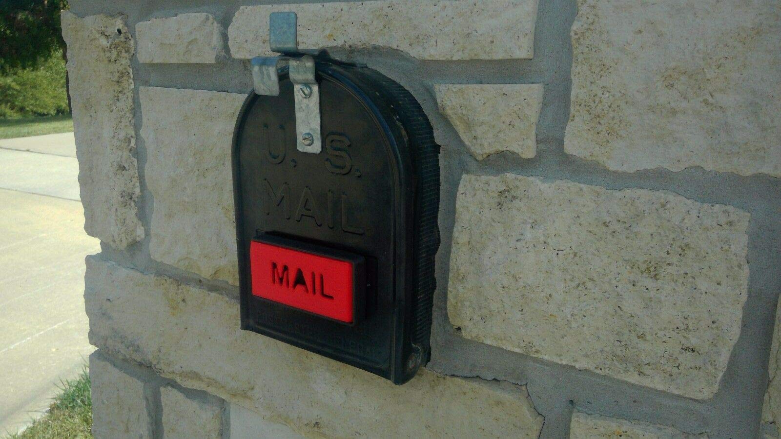 Mailbox Flag, Front Mount, Great on Brick/Stone Mailbox, Stylish Replacement
