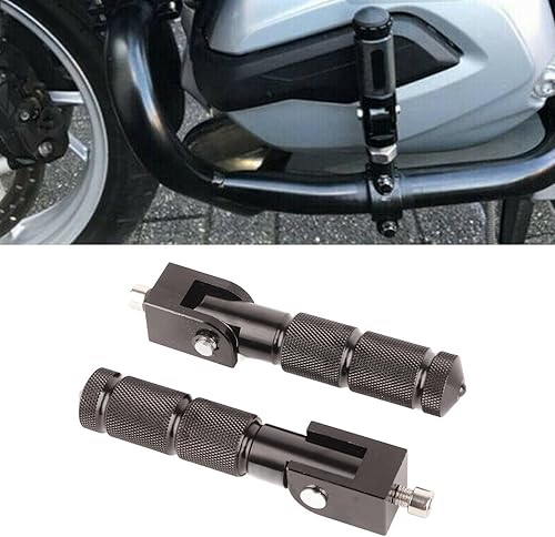 Miniatura 3 de Qiilu Estriberas de motocicleta, 2 pedales de aluminio para motocicleta, coche eléctrico, antideslizantes, 0.315 in, universal, fijo de 90 grados,