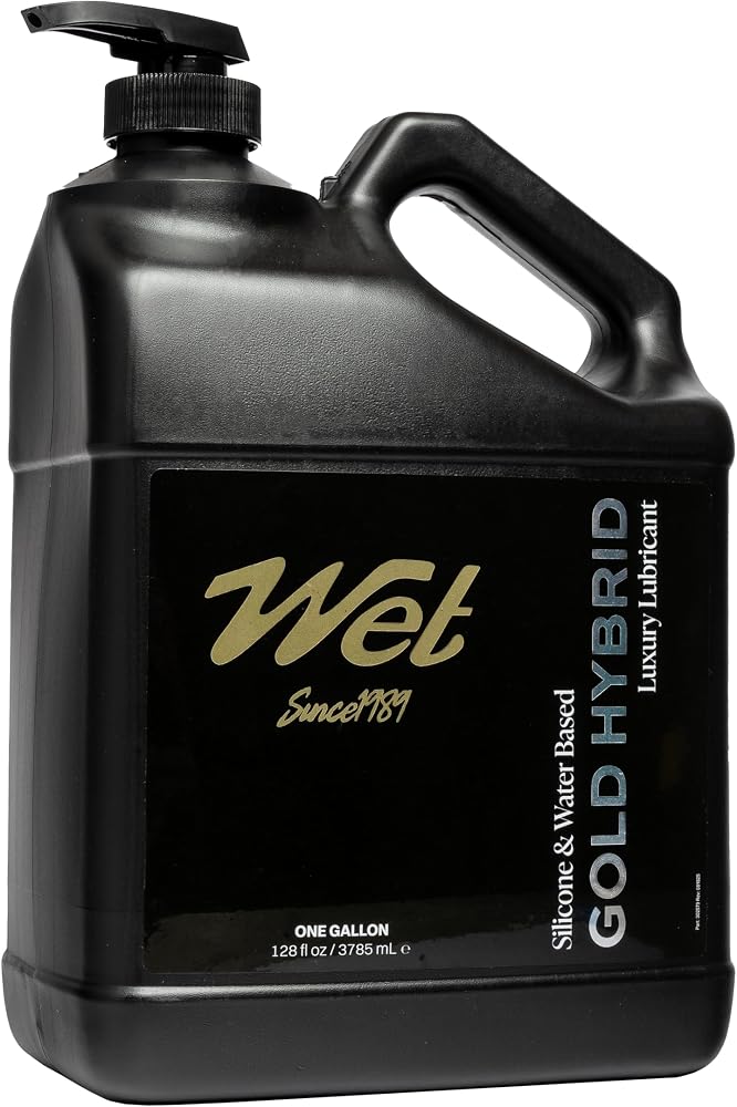 Wet Hybrid Lube Premium Water-Silicone Blend, Smooth Silky Glide, 128 Fl Oz — 사진 1