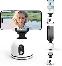 360° Rotating Auto Face Tracking Phone Holder for iPhone&Andriod Smartphone,No App,Body Tracking Gimbal Stand,Selfie Camer...
