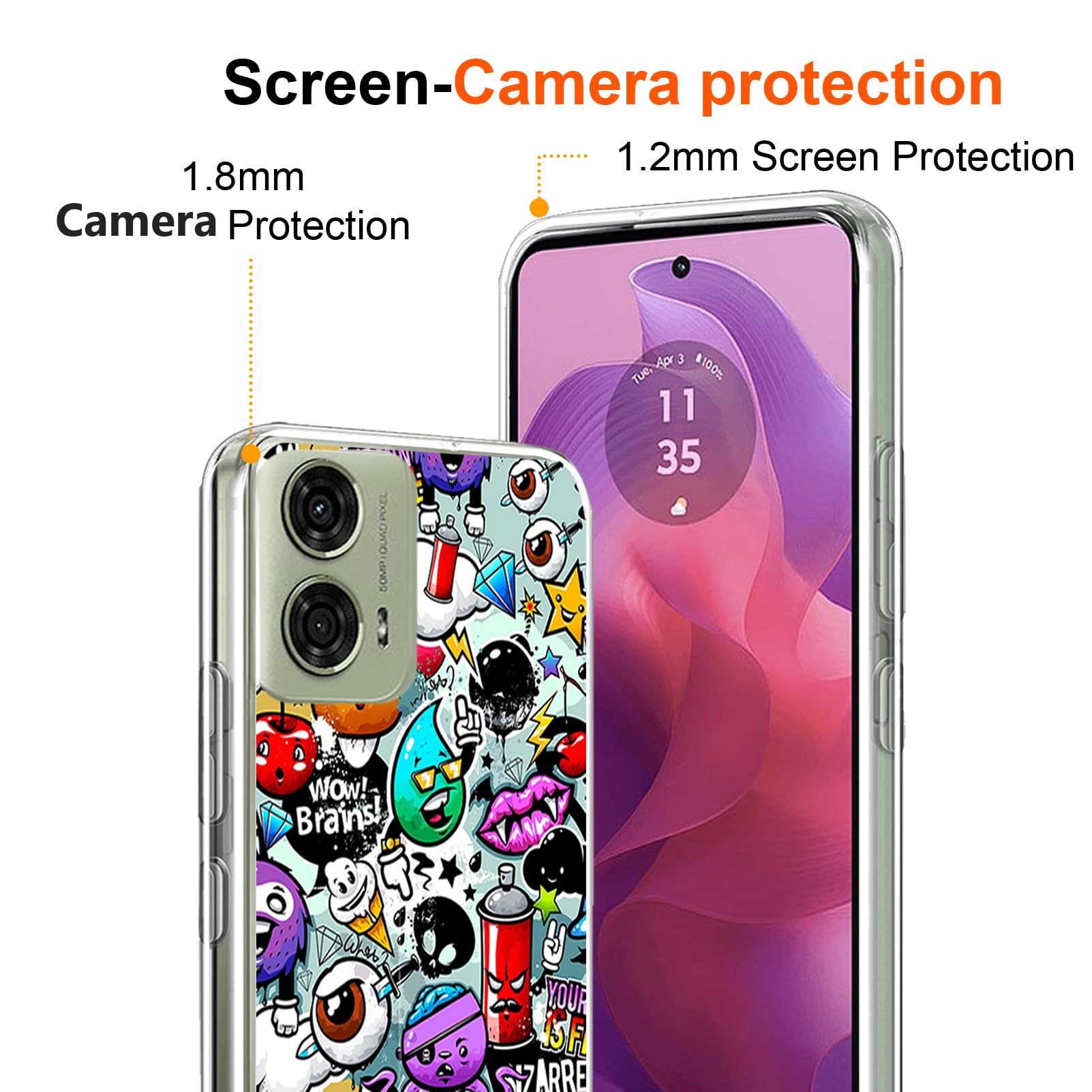 Cover Compatible With Motorola Moto G24/G04 Case With 1 Pack - View #8