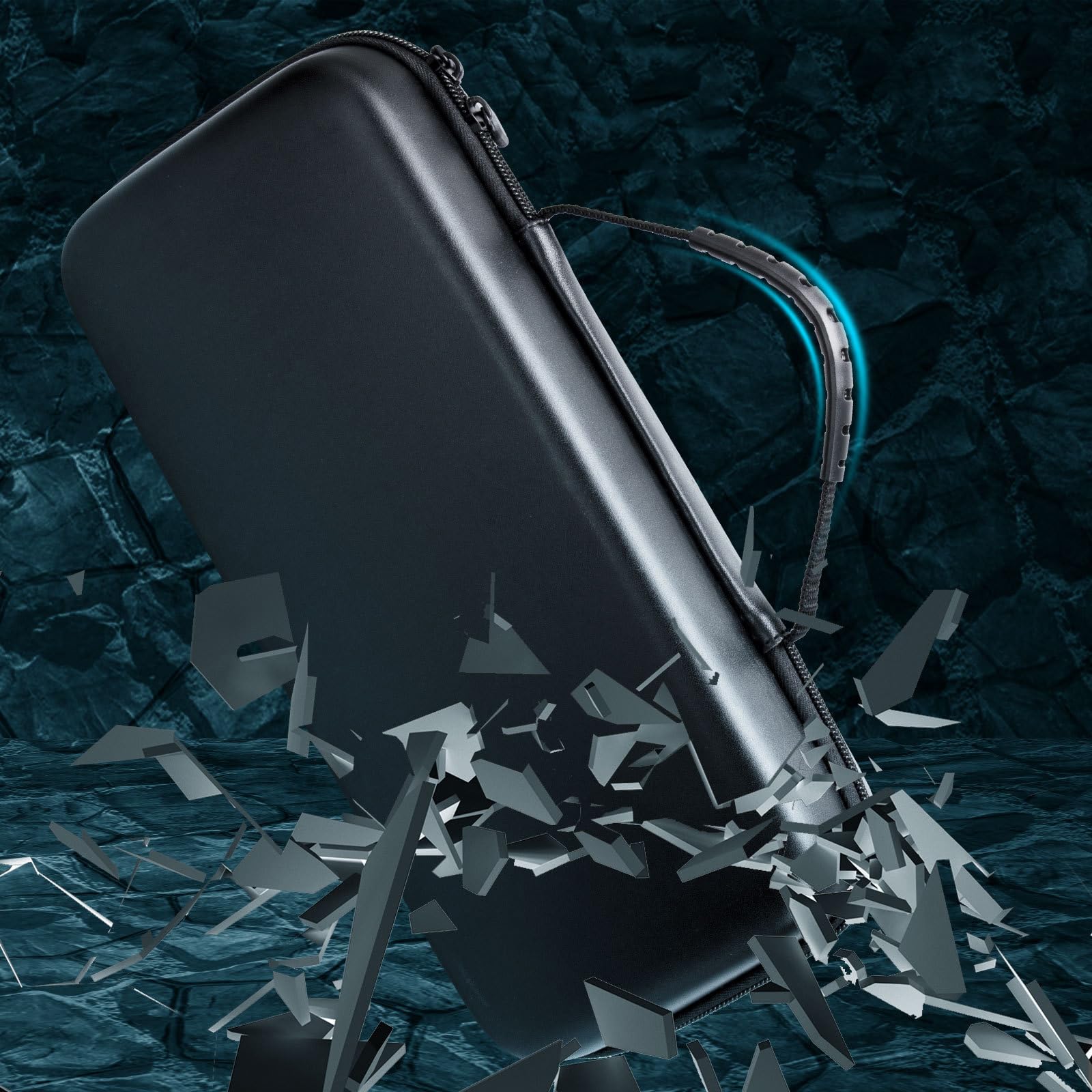 Hzycwgone Sac pour MSI Claw,Étui de Sac de Voyage pour MSI Claw A1M Jeux Portables,Boîtier Rigide avec Fente pour Carte de Jeu et Pochette en Filet pour MSI Claw Accessoires(Noir)