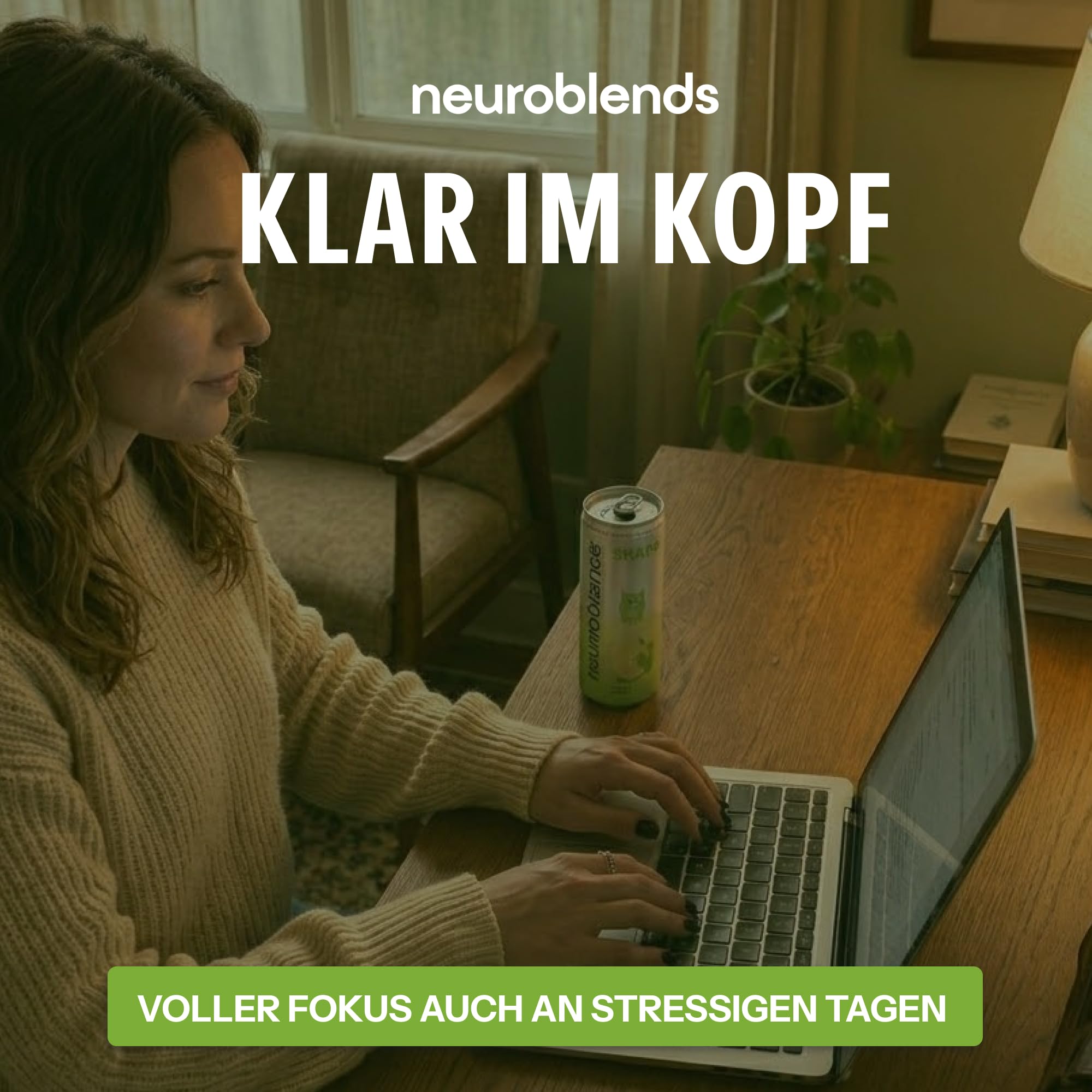 Neuroblends SHARP | Energy Drink Zero | Natürliches Koffein | 24x330ml | Energy Drink Fokus Booster | Alternative zu Kaffee | zuckerfrei & kalorienfrei