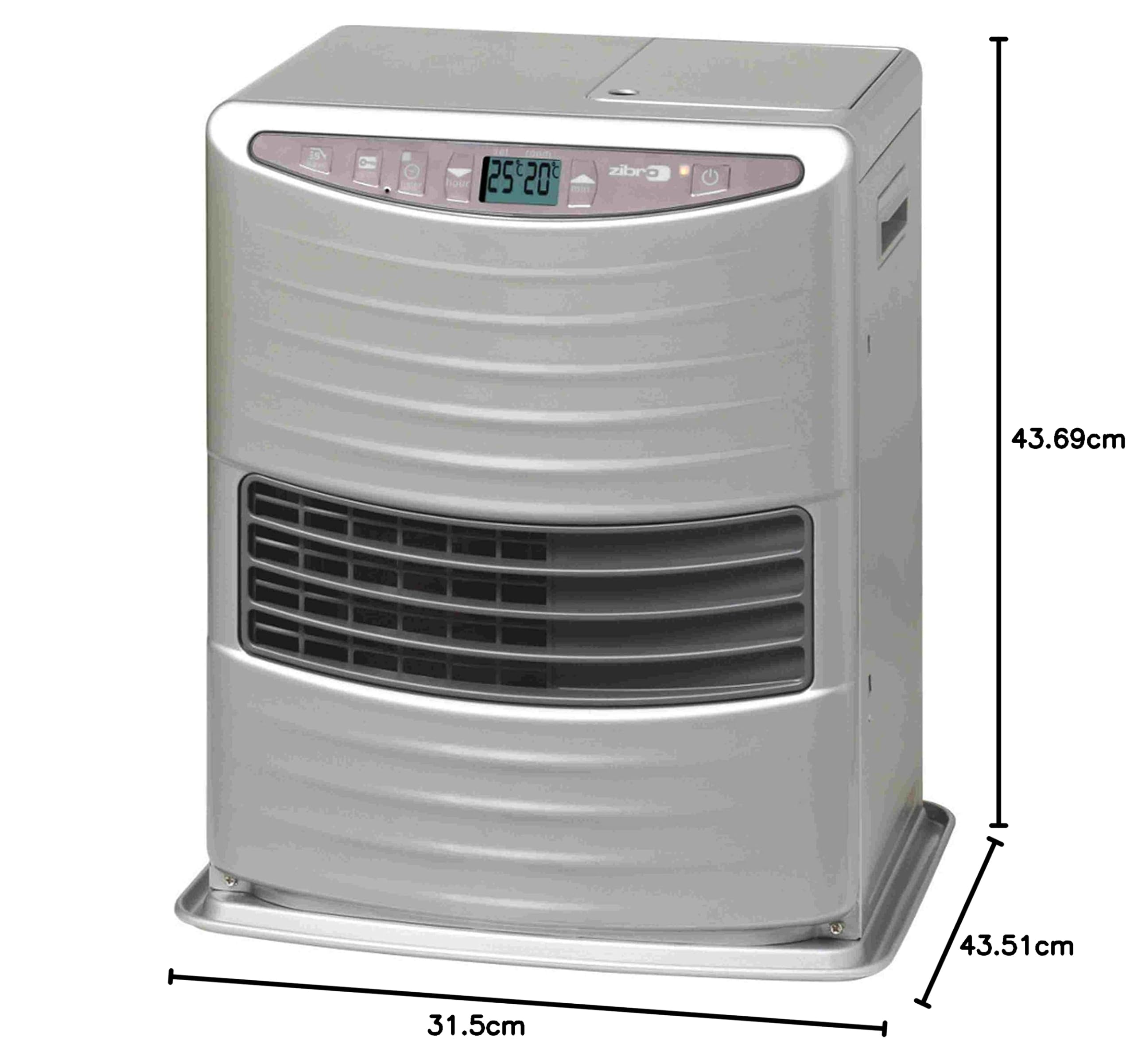 Zibro LC-300 Stufa a Combustibile Elettronica, 3000 W, 48 m2 [Classe di efficienza energetica A] (Silver) [ ] (Ricondizionato)