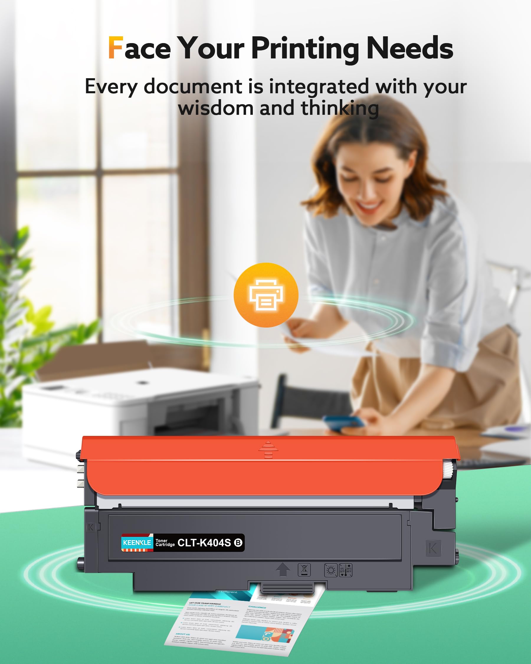 Keenkle 4er-Pack CLT-K404S P404C Toner CLT P404S P404C Multipack Toner für Samsung C480W schwarz Toner Xpress SL C480FW C430W C48X C480 C430 C480FN CLT-K404S CLT-Y404S CLT-C404S CLT-M404S Series (4 Pack) – Bild 4