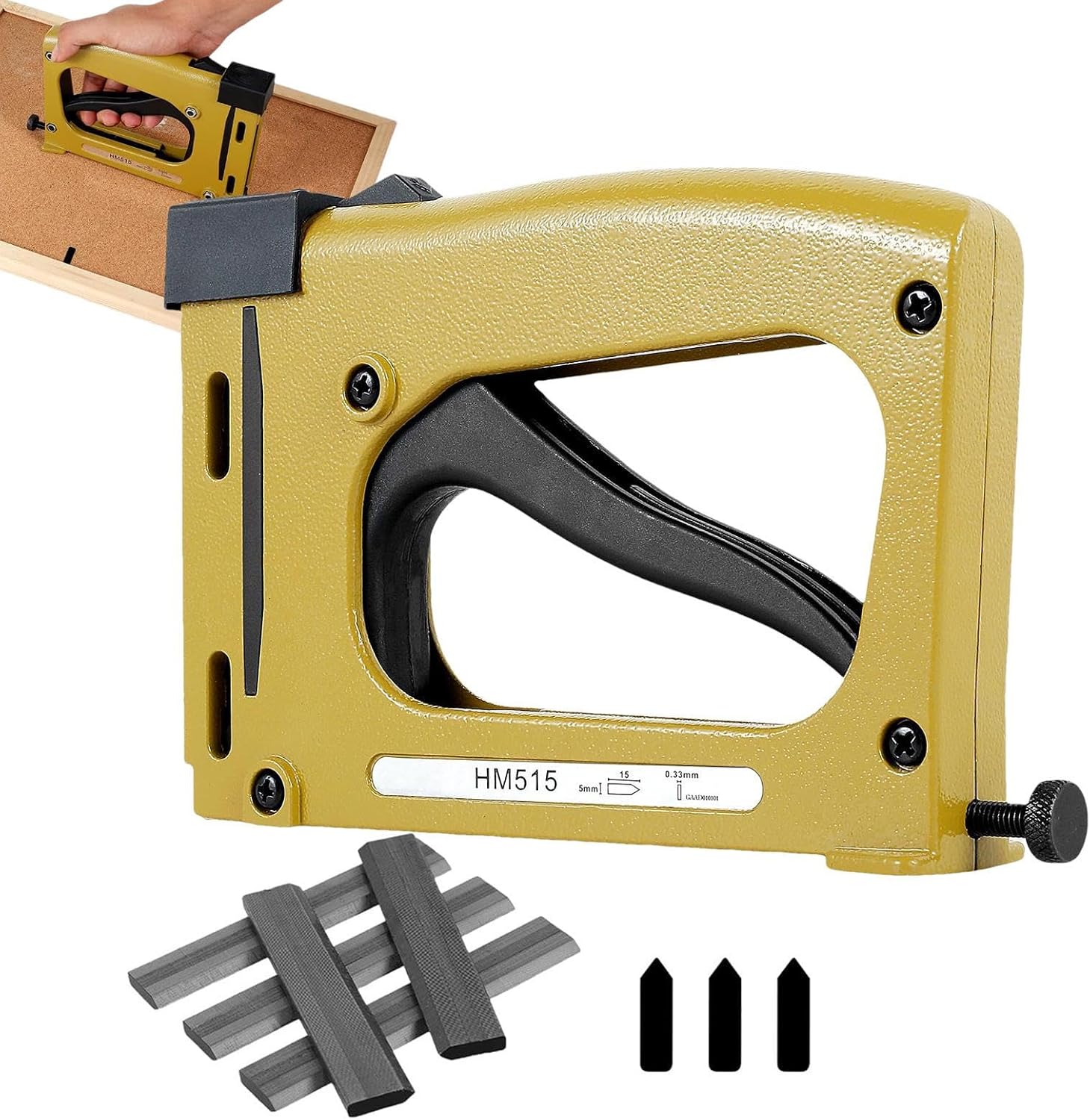 Point Driver - Adjustable Hand Frame Stapler | Manual Picture Framing Tool with 1000 Push Points & Ergonomic Handle for Photo Frames, Backboards, Art Displays, Canvas, and Craft Projects