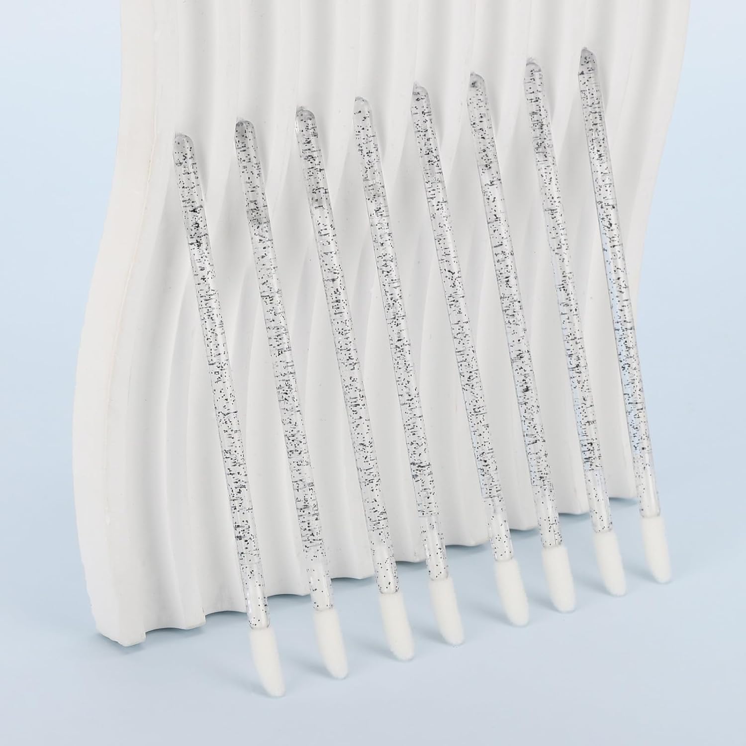 Tbestmax 200 Pcs Lip Applicators Disposable Lip Brushes Crystal Lipstick Lip Gloss Wands Black
