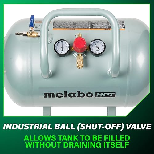Miniatura 7 de Metabo HPT Depósito de aire de reserva, tanque de aire de alta capacidad de 10 galones, certificado ASME, 5 acopladores de conexión rápida,