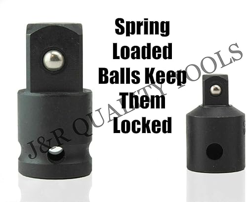 Miniatura 3 de VCT Juego de 5 unidades de adaptador de enchufe reductor de impacto de aire 14 38 12 trinquete de aire