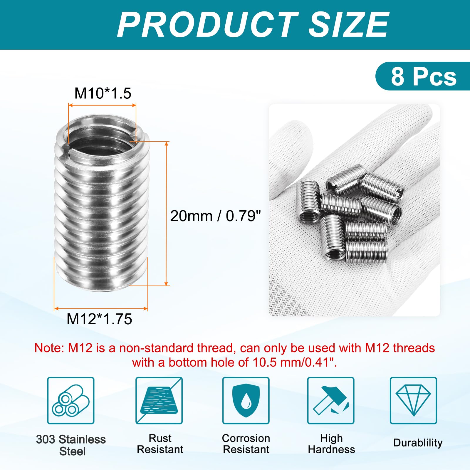 PATIKIL Thread Adapters Sleeve Reducing Nut - Image 2