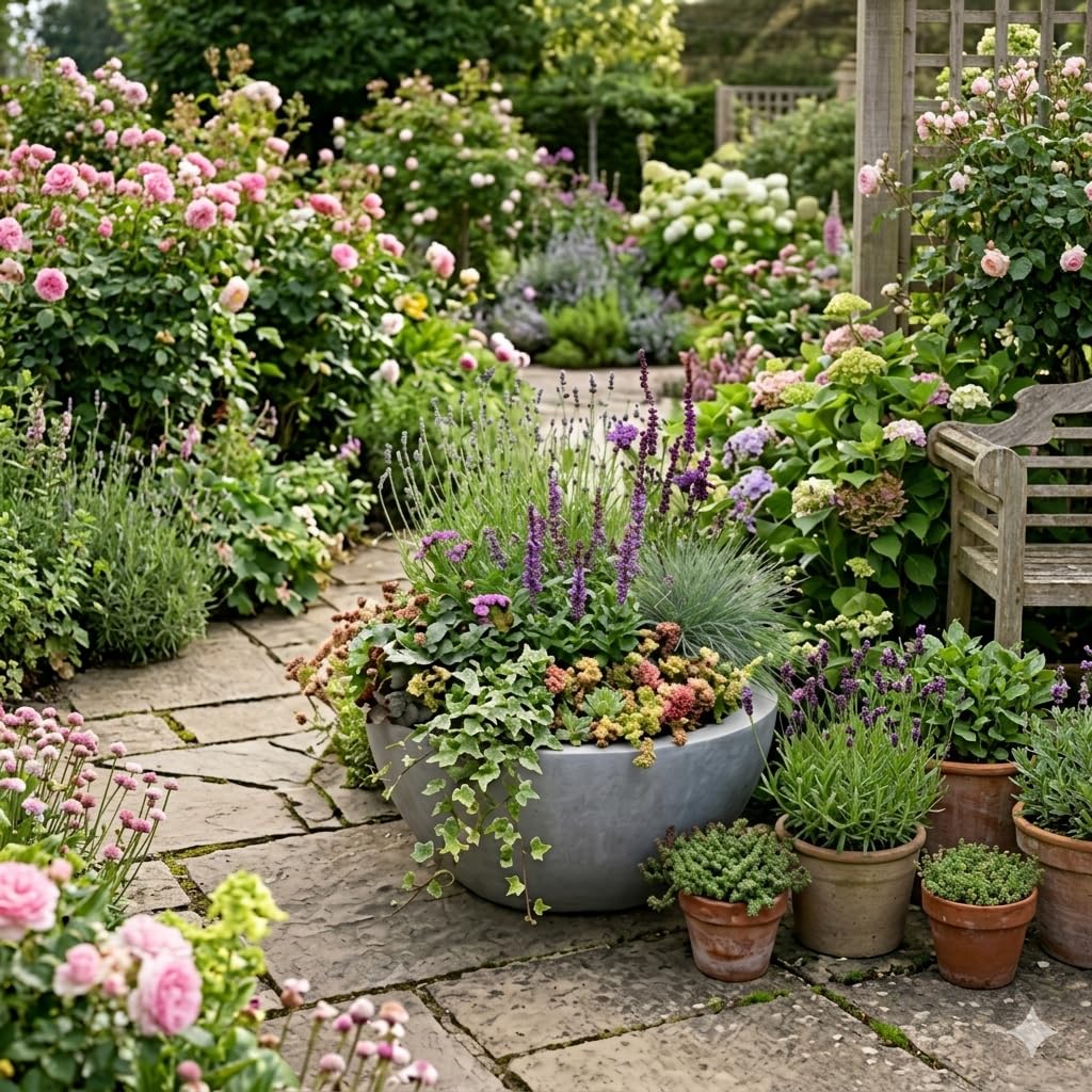 Casa Mina Esteras Pflanzkübel groß außen - Fiberglas Blumenkübel rund 60x31cm - Blumenschale für Draußen - Pflanzschale Frostsicher - Blumenkasten für den Garten - Bristol