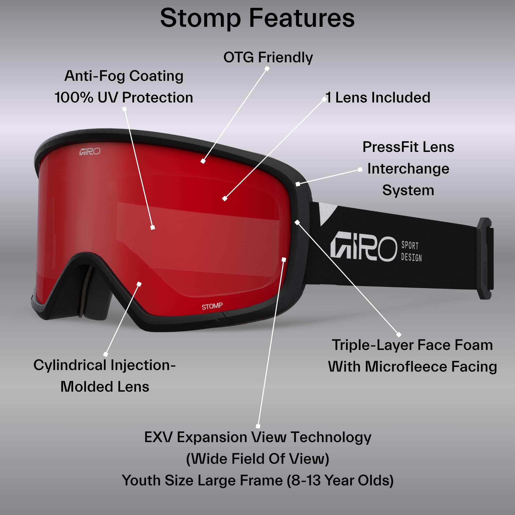 Giro Stomp Lunettes Mixte enfant