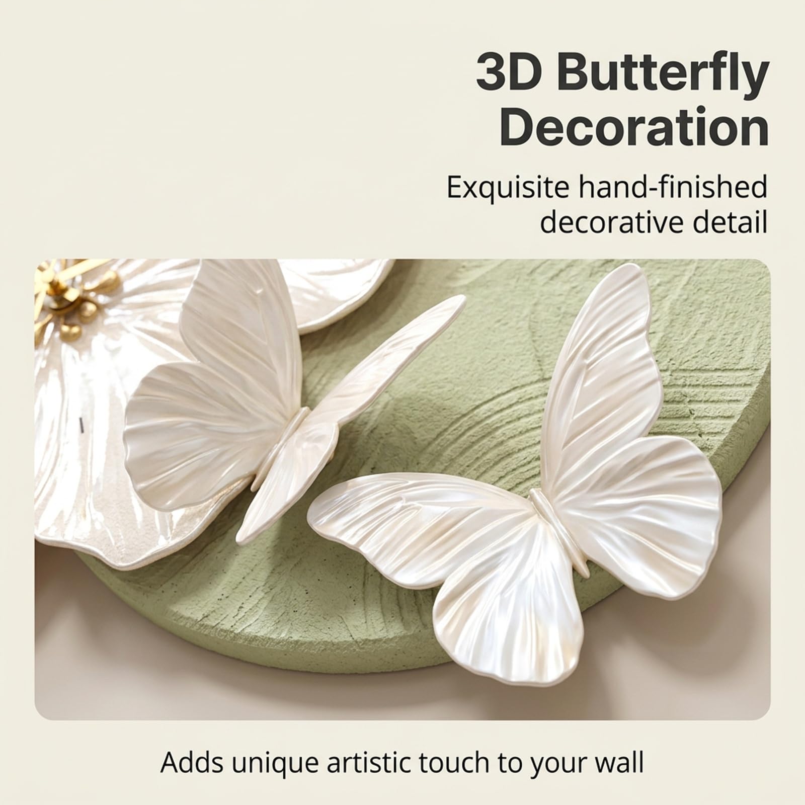 Orologio da Parete Moderno 3D con Luci LED, Wall Art Decorativo Silenzioso | Design artistico 3D con luci LED regolabili, movimento silenzioso, porcellana cristallina(D,23.6IN*15.7IN_SMART MODEL)