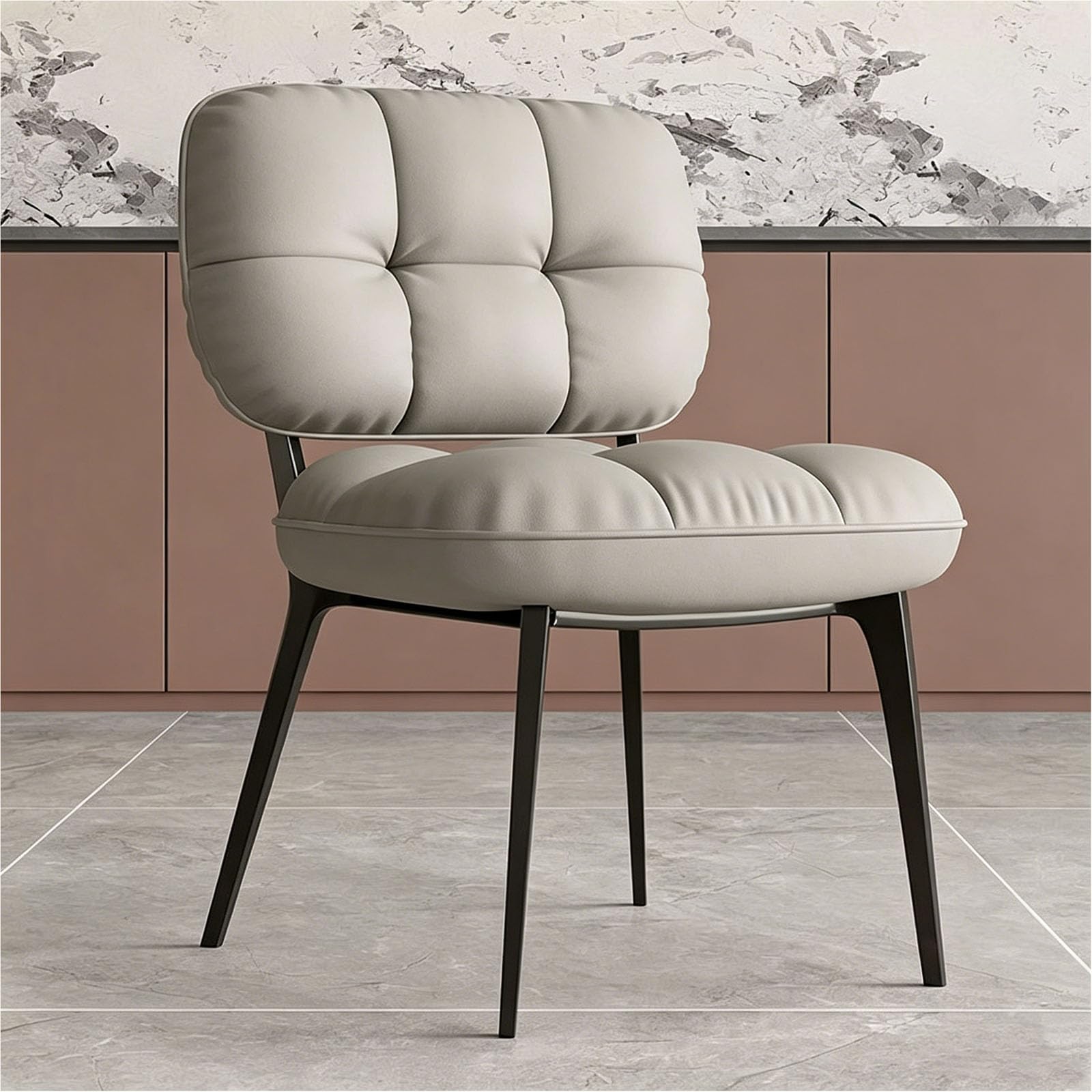ZTGL Thickened Upholstered Dining Chair, Mid Century Modern Accent Chair