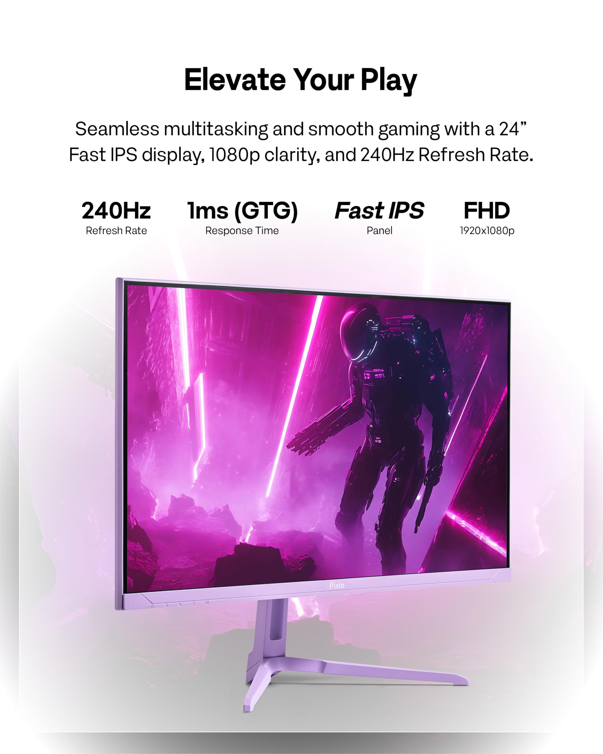 Amazon.com: Pixio Two PX249 Wave Purple 24