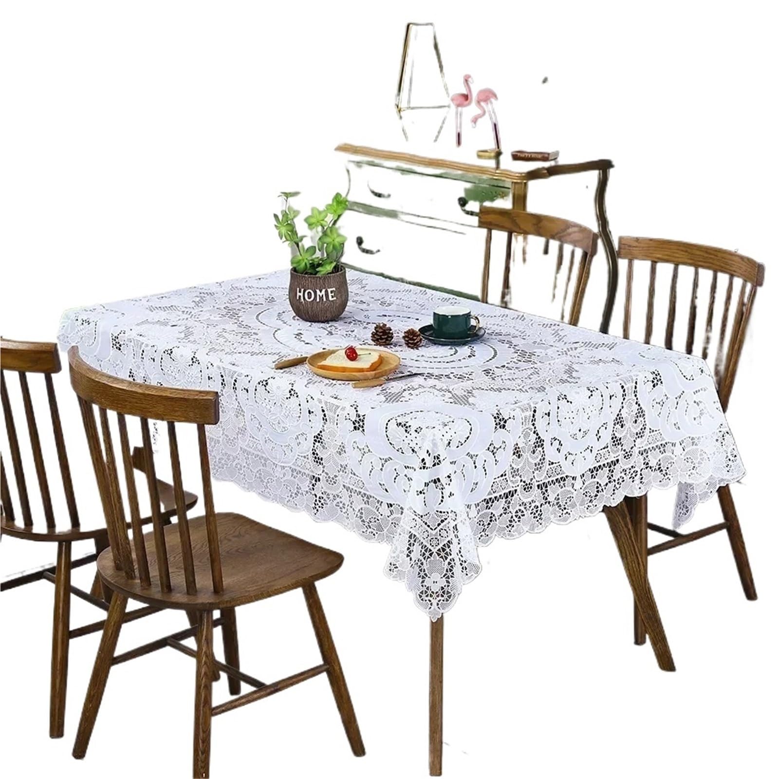 WDSBZNB Lace Tablecloth Lace Table Cloth Universal Tablecover Classical Wedding Decoration Minimalist Home Dining(White,35x35cm)