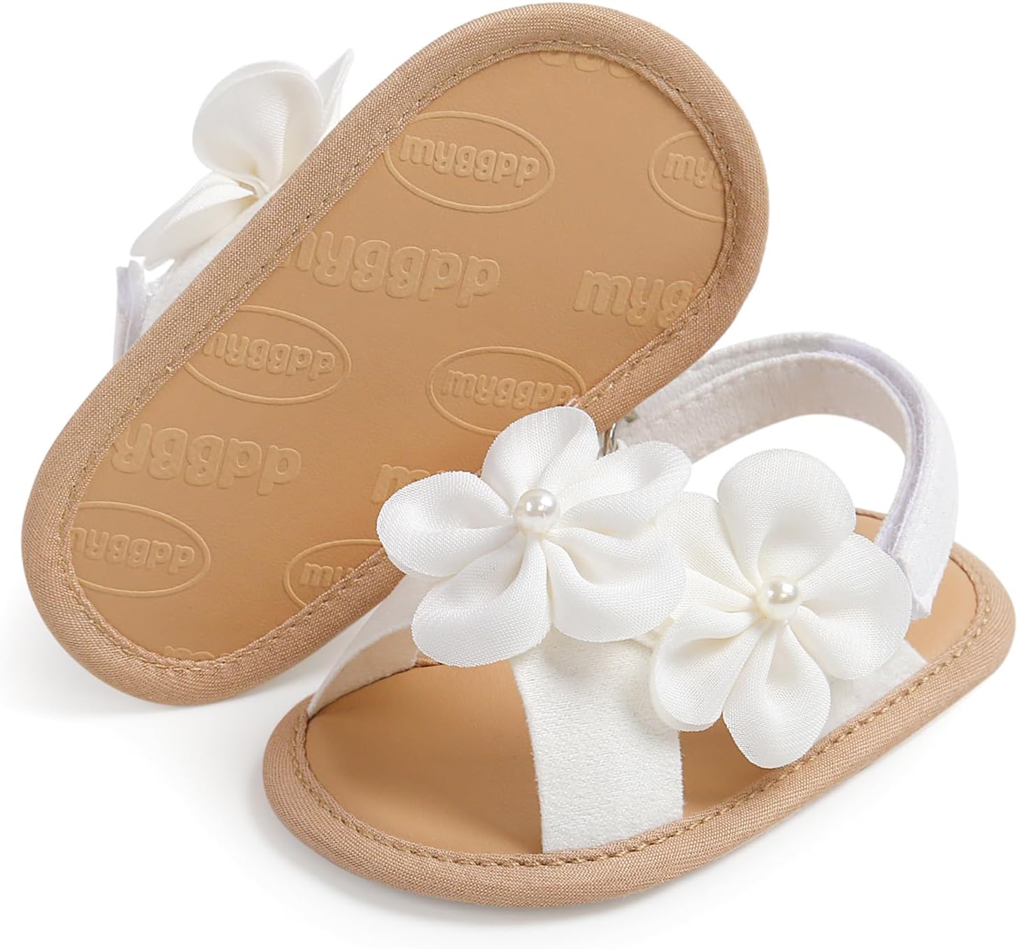 Baby Girls Summer Sandals Flower Bowknot Soft Sole Open Toe Princess Flat Shoes Toddler Prewalker First Walking Shoes
